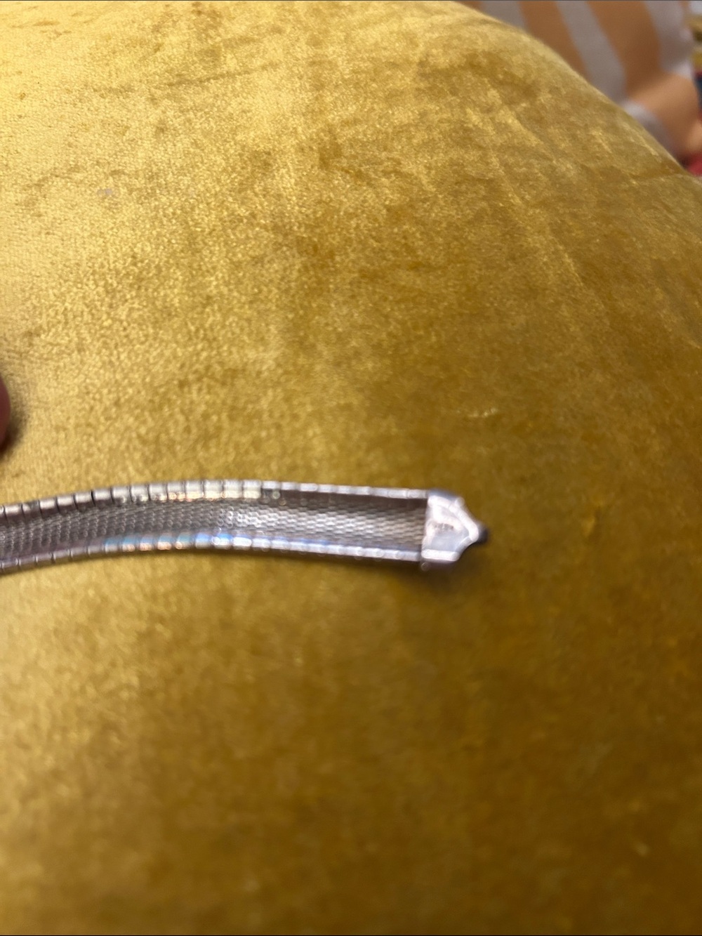 Sleek Sterling Silver Herringbone Flat Collar Necklace - Women’s Jewelry - Picture 6 of 8